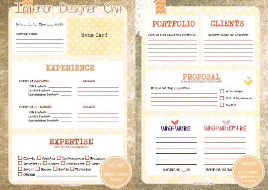 Interior Designer Chit Printables for download! | Renovation Singapore